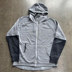 Oakley Gray Black Men's Large Full Zip Hoodie Athleisure Fleece Sweatshirt